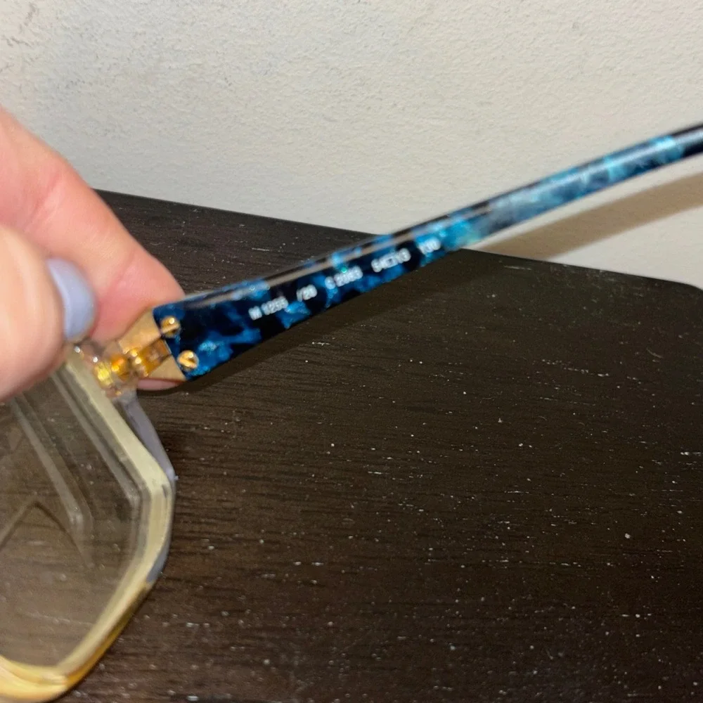 Vintage Silhouette FRAMES‎ | Blue Marbled Geometric Oversized Eyeglasses Austria